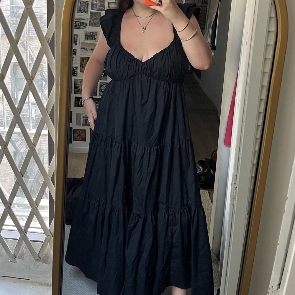 Abercrombie & Fitch Sleeveless Black Maxi Dress, Large
